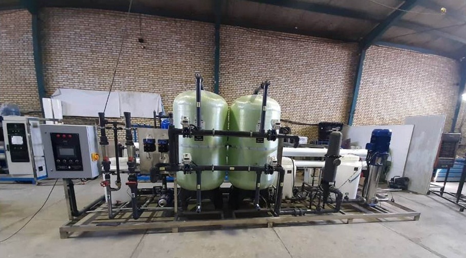 طراحی و ساخت دستگاه تصفیه آب صنعتی برای کارخانه سیمان لامرد