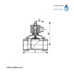 شیر برقی برنجی یونی دی (UNI-D)