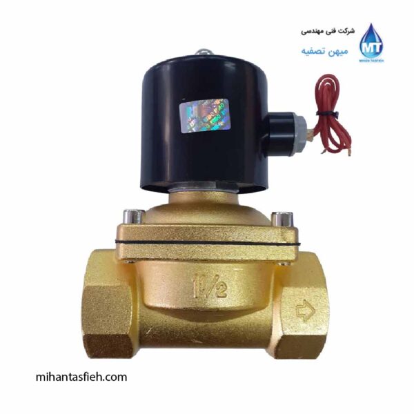 شیر برقی برنجی سایز 1 ½ اینچ بوبین 220V یونی دی (UNI-D) مدل UW-40