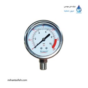مانومتر عمودی روغنی 10 بار استریم مدل YTN-60-10Bar