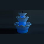 آبنما نورانی پلی اتیلن آذین پلی نور مدل سه طبقه