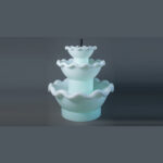 آبنما نورانی پلی اتیلن آذین پلی نور مدل سه طبقه