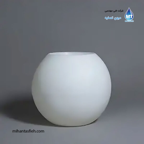 آبنما نورانی پلی اتیلن آذین پلی نور مدل کروی قطر 80 سانتیمتر