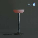 میز نورانی (سوارز) پایه استیل عمیق قطر 50 آذین پلی نور