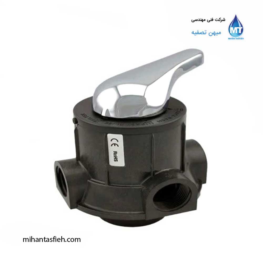 شیر فیلتر شنی 1 اینچ گلویی ۳۴ فیلتر frp رانکسین (RUNXIN)